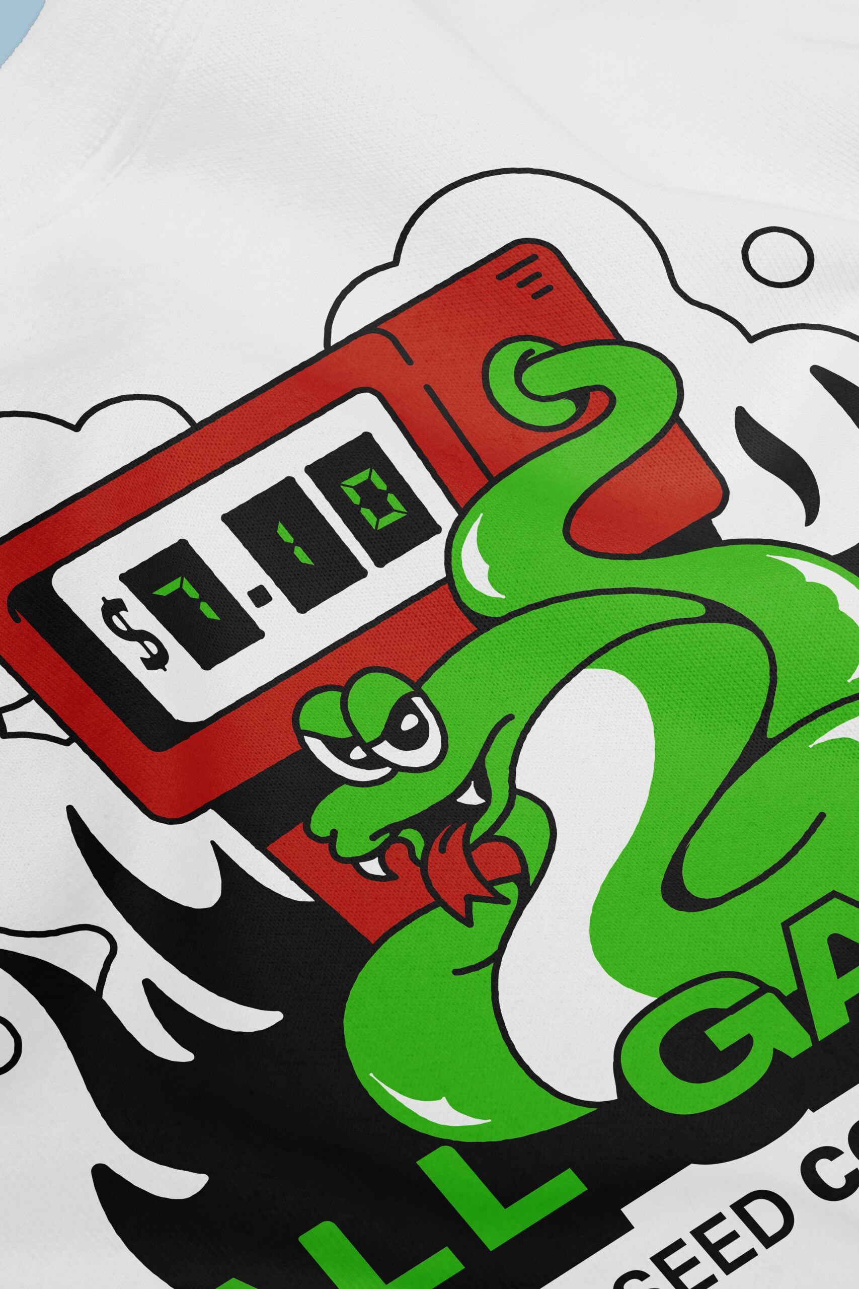 All Gas OG White humboldt seed company eu shirt logo